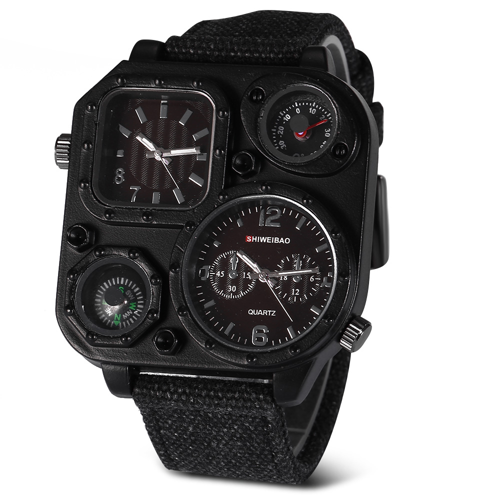 Кварцевые мужские часы, лучший – обзор и цена Canvas Strap Watch